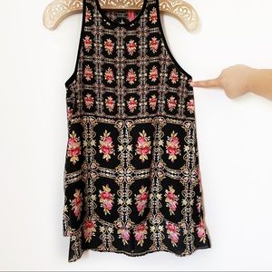 Eight Sixty High-Low Floral Printed Tank Top Small